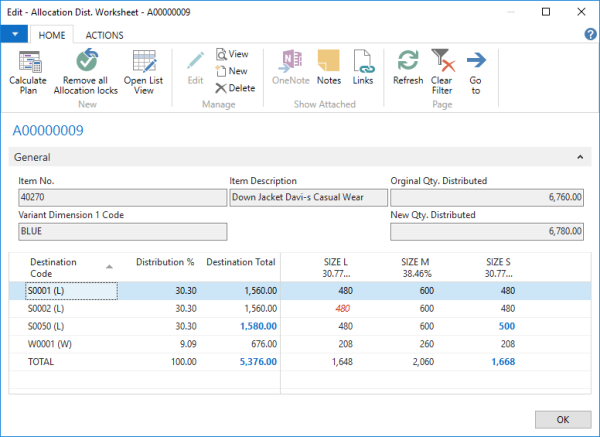 How to: Adjust Quantities in the Allocation Plan Defined
